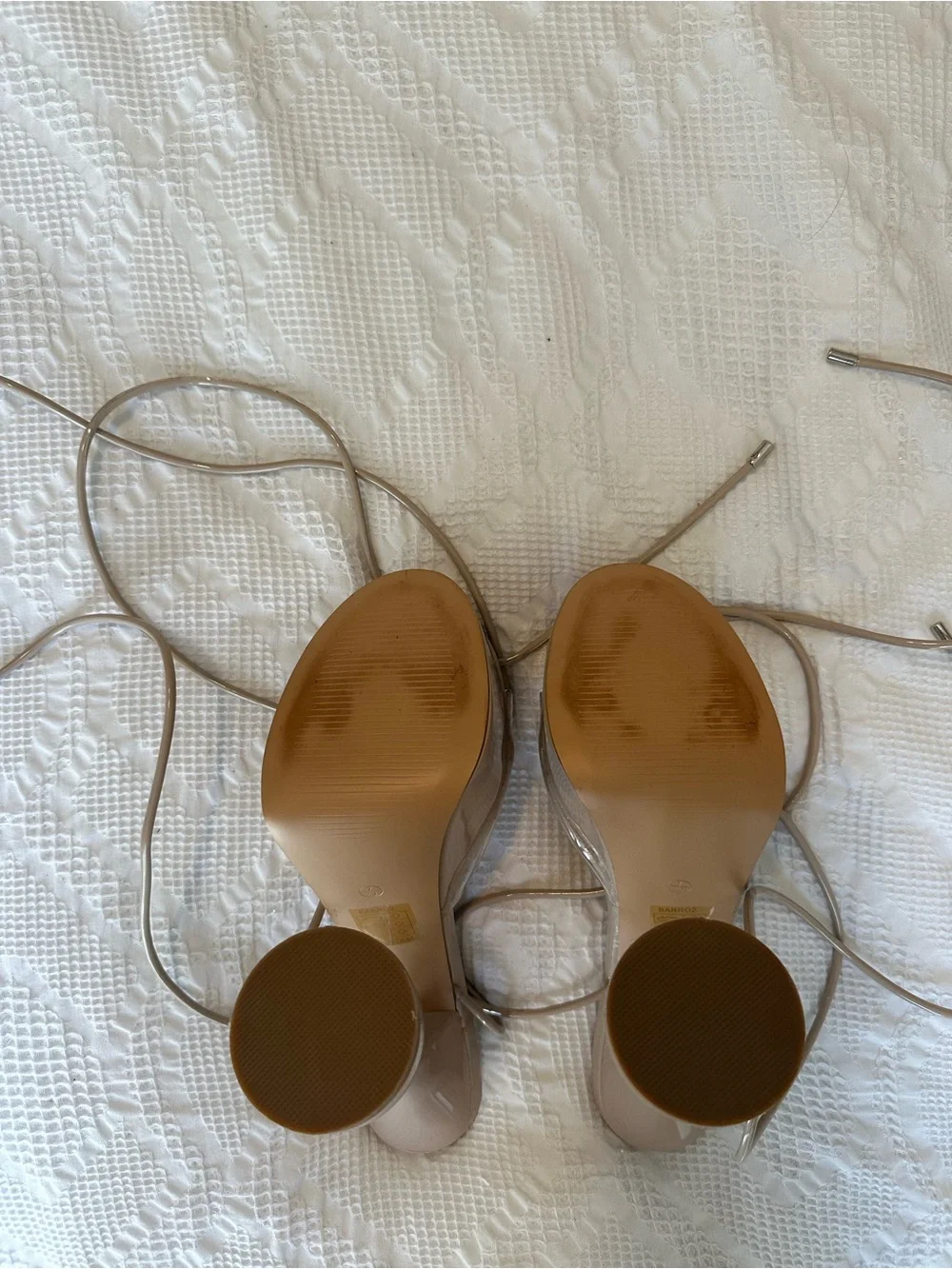 Nasty Gal Ikrush Julia Extreme Platform Strappy High Heels in Nude Size 7